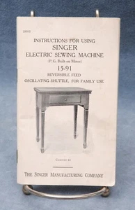 VINTAGE ORIGINAL SINGER SEWING MACHINE 15-91 INSTRUCTIONS - Picture 1 of 3