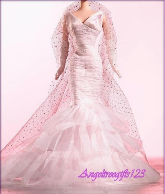 Deslumbrante vestido de noite Barbie sereia rosa Susan G. Komen vestido apenas - Imagem 1 de 1