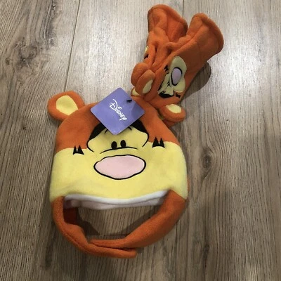 Lindo Sombrero y Mitones de Invierno de Vellón Tigger Bebé Animaciones Disney 2t-3t Foto 1 de 4
