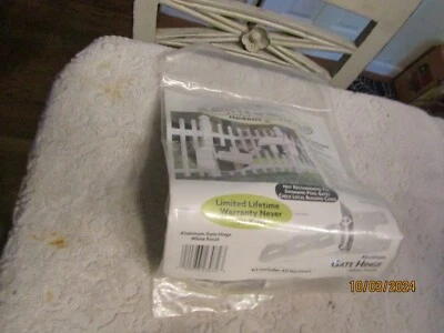 Engranaje de puerta bisagra de puerta de aluminio blanco con herrajes nuevo en paquete Foto 1 de 4