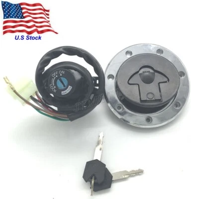 For Kawasaki Ninja ZX6R 2000-2002 ZX7R ZX9R Ignition Switch Fuel Gas Cap Lock - Image 1 of 4
