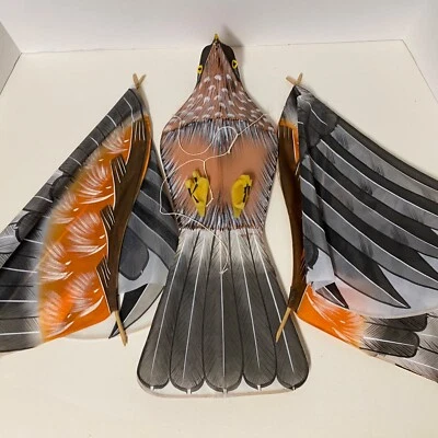 Vintage Wood Frame & Fabric Hawk Kite • Gorgeous! Very Nice Condition - Image 1 of 4