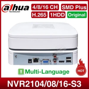 Dahua DHI-NVR2104/08/16-S3 Smart Ai Videoregistratore di rete 4/8/16 canali