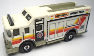 2021 MATCHBOX HAZARD SQUAD HAZMAT TEAM WHITE 1:64 DIECAST 3" EMERGENCY TRUCK - Picture 1 of 6