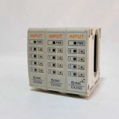 Lote de tres (3) unidades de entrada SMC EX250-IE3 24VDC Foto 1 de 4