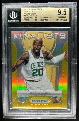 2012-13 Prizm Ray Allen Finalists Prizms Gold #1/10 Celtics BGS 9.5 - Image 1 of 2