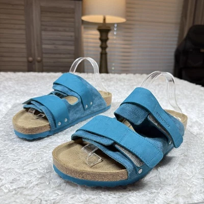 Sandalias Birkenstock para hombre 9 para mujer 11 azul gamuza Arizona cómoda plantilla suave Foto 1 de 4