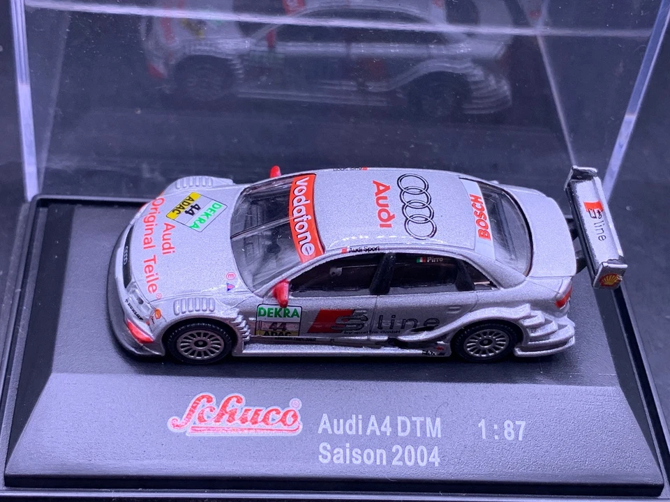 Schuco Modellbau Auto 1:87 H0 Audi A4 DTM stagione 2004 Bosch Dekra - Immagine 1 di 1
