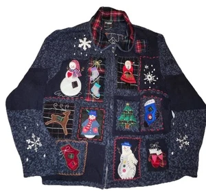 Vintage Designer Originals Fa La La Studio Ugly Christmas Sweater Size 2X - Picture 1 of 6
