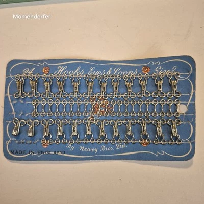 Ganchos y ojos Newey's vintage hechos en Inglaterra talla #3 nuevo de colección Foto 1 de 4