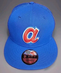 Atlanta Braves New Era Cooperstown Collection Team Trucker 9FIFTY Snapback Hat - Picture 1 of 13