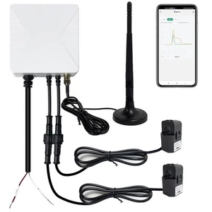WiFi Energiemonitor mit 2 * 80A Klemmen, Echtzeit Strom Tracking, Smar... - Bild 1 von 8