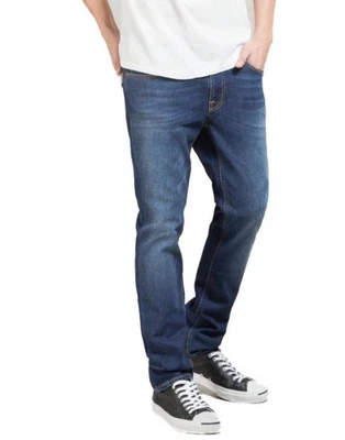 Pantalones de mezclilla Nudie para hombre finlandeses finlandeses Pure Streak W32 L32 pre amados cintura media ajustados elásticos Foto 1 de 4