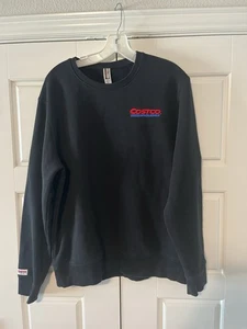 Costco Wholesale Unisex Logo Fleece Crewneck Sweatshirt black Men’s M/ Women L - Picture 1 of 4