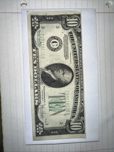 1934D $10 Bill United States C93118536B Vintage Rare - Picture 1 of 6