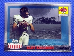 2003 Topps All American #113 Kliff Kingsbury Rookie Foil Texas Tech Red Raiders - Imagen 1 de 2