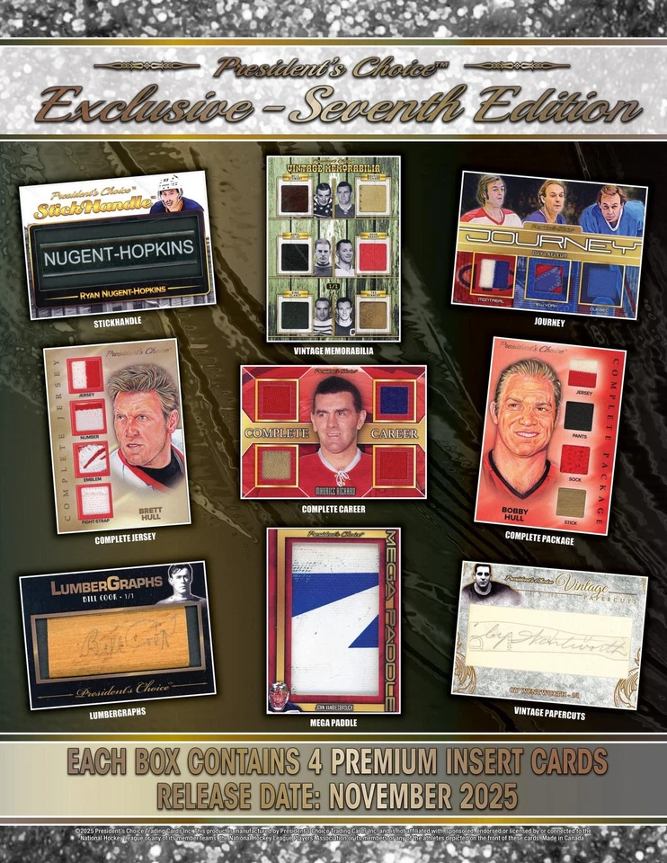 2025 PRESIDENT'S CHOICE TRADING CARDS EXCLUSIVE SEVENTH EDITION HOCKEY HOBBY BOX - Image 1 of 1