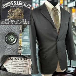 James S Lee & Co. Tokyo Japan Suit Coat Blazer 36R Vintage 1966 *Full Canvas - Picture 1 of 22