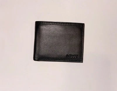 Cartera plegable negra Levi's para hombre Foto 1 de 4