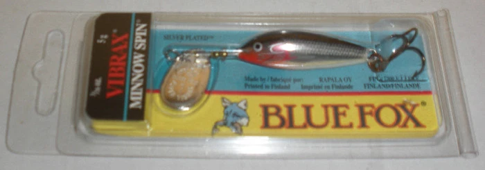 Blue Fox 6830-623 Vibrax Minnowspin 3/16 Oz Placcato/Argento - Immagine 1 di 1