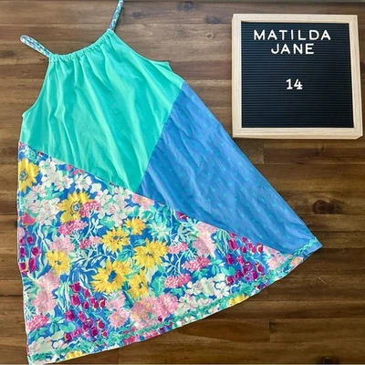 Vestido Matilda Jane Dream Chasers Lunares Margarita Floral Sin Mangas Azul Verde 14 Foto 1 de 4