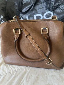 ALDO Legoiri Satchel Bag – Brown with Light Gold Hardware | New Without Tags - Picture 1 of 10