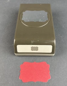 Stampin Up DECORATIVE LABEL Paper Craft Punch- Tag 2 1/8" x 1 3/8" - Picture 1 of 3