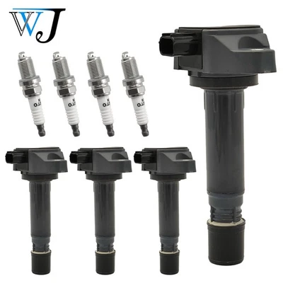4X Bobina de encendido + bujía para Honda Civic 2006-11 1,8 L 30520-RNA-A01 UF582 Foto 1 de 4