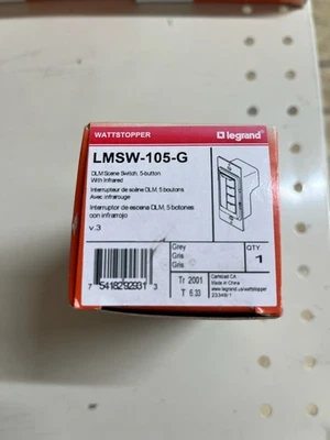 Legrand Wattstopper DLM 5-Button Infrared Scene Switch - White (LMSW-105-W) - Image 1 of 3