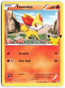 Fennekin Non Holo McDonald's 25th Anniversary Promos 014/025 NM - Picture 1 of 2