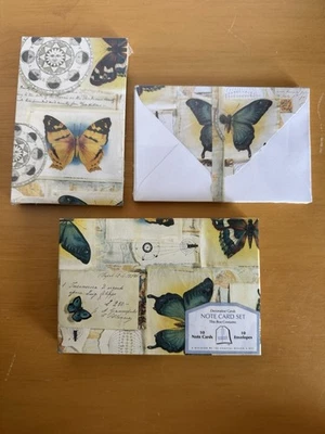 10 tarjetas de notas en blanco diseño tricostero mariposa nuevas tarjetas de felicitación selladas Foto 1 de 4