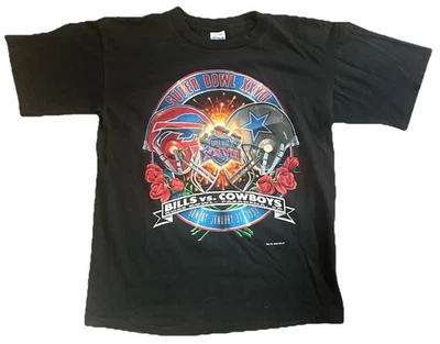 Camisa De Colección 1993 Salem Sportswear Bills Cowboys Super Bowl 27 Talla L Foto 1 de 4