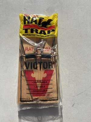 Trampa para ratas original Victor M201 de colección reutilizable con resorte de madera a presión trampa de menta Foto 1 de 4