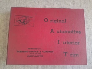 VINTAGE 1960 ORIGINAL AUTOMOTIVE INTERIOR UPHOLSTREY TRIM SAMPLE BOOK CATALOGUE - Bild 1 von 11