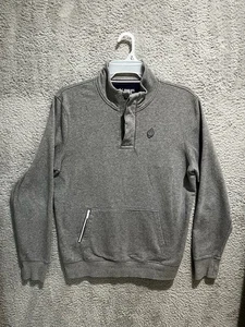 Peloton Men’s Large Gray Quarter Zip Henley Fleece Sweatshirt Pullover - Picture 1 of 10