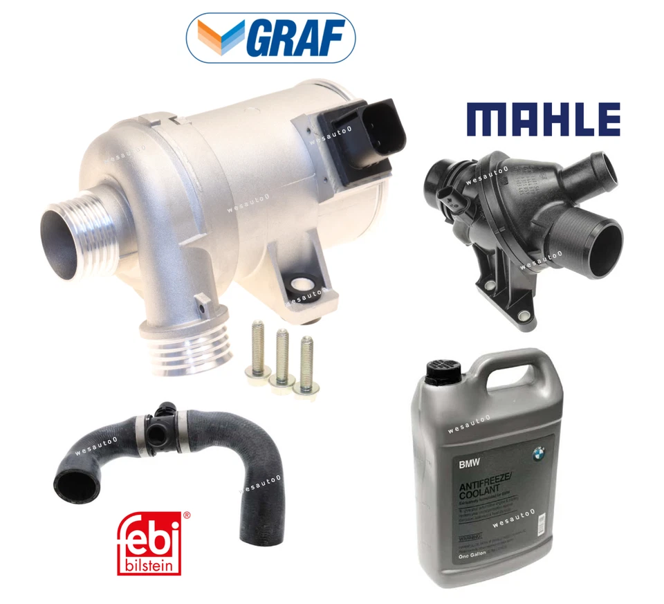 Bomba de agua eléctrica termostato manguera refrigerante kit OES para BMW 528i / xDrive Foto 1 de 1