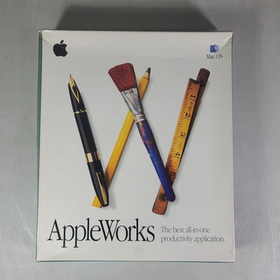 AppleWorks 5.0 PC MAC CD CIB Organize Word Processor Vintage Software - Image 1 of 4