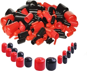 200 Pieces Rubber End Caps Assortment Kit Vinyl Flexible Bolt Screw Rubber Caps - Picture 1 of 12