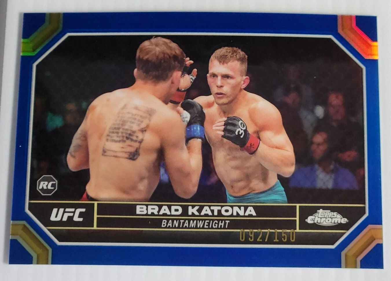 2024 Topps Chrome UFC Brad Katona Blue Refractor Parallel Rookie RC #'d /150 #1