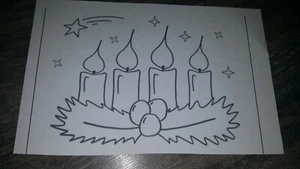Ausmalbilder Weihnachten Kerzen - Bild 1 von 1