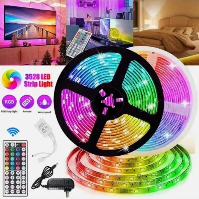 Striscia Led Rgb 5050 5M Adesiva 65WControllo Remoto Alimentatore 12V Waterproof - Immagine 1 di 4