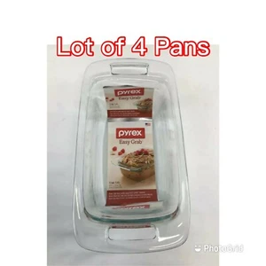 Pyrex Easy Grab Lot of 4 1.5 Quart Loaf Pans!!! BRAND NEW  - Picture 1 of 3
