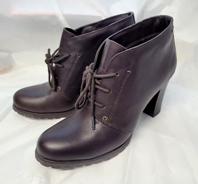 Women’s Geox Respira Shoes with Heels Lace Up Front Dark Brown Size 39 (US 8.5) Foto 1 de 4