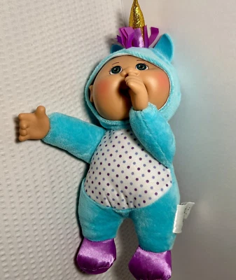 NUEVO Cabbage Patch Niño Muñeca Unicornio Azul Cuerpo Suave Plástico Cabeza y Manos Limpias! Foto 1 de 4