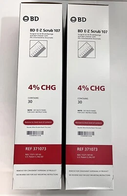 BD 371073 E-Z Scrub 107 Surgical Scrub Brush w/Nail Cleaner (2 Boxes) EXP: 06/24