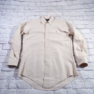 Ralph Lauren beige Yarmouth Baumwolle BDC Fleisch Pony Herren Kleid Shirt 15 32 - Bild 1 von 9