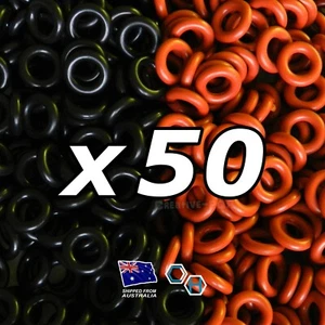 50 Fuel Injectors O-Rings Injector Service Kit Seals suit Bosch Ford Holden - Picture 1 of 3