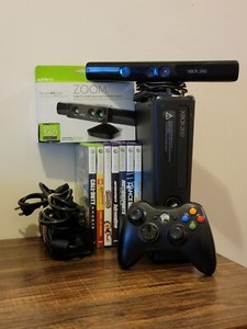 Microsoft Xbox 360 S Console 250Gb + 7 Games + 1 Controller + Kinect