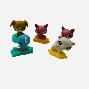 McDonald’s Littlest Pet Shop LPS Lot Of 5 Ferret, Cats, Dog & Parakeet Toys - Picture 1 of 9