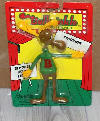❤ Figura de acción flexible Bullwinkle & Friends Bullwinkle 1991 Jesco 501 nueva en caja Foto 1 de 4